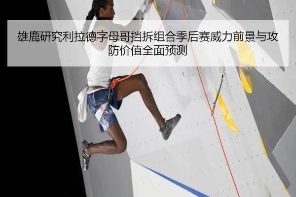 雄鹿研究利拉德字母哥挡拆组合季后赛威力前景与攻防价值全面预测